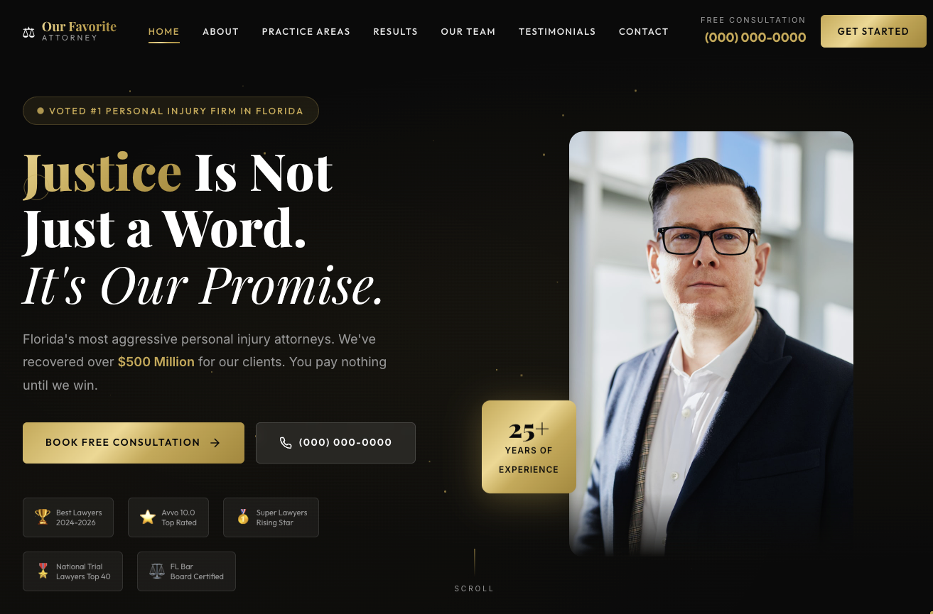 Our Favorite Attorney — Law firm website built by DallasWebPro.net