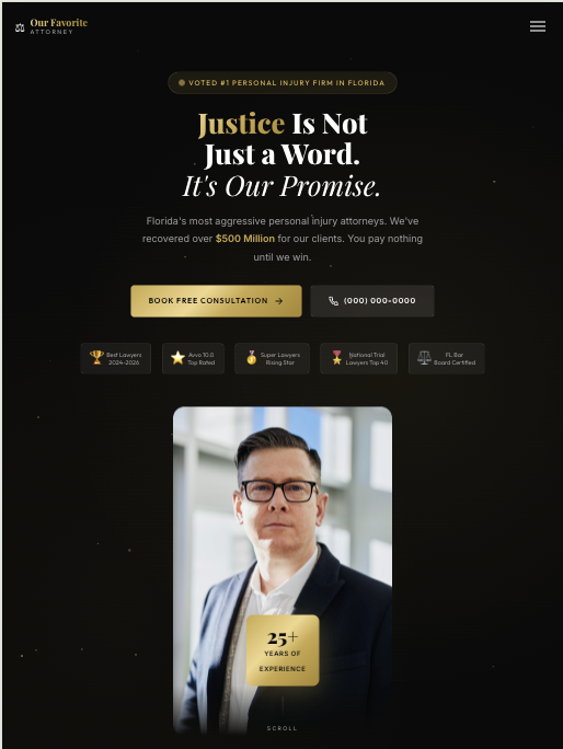 Our Favorite Attorney — Law firm website built by DallasWebPro.net